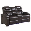 Galaxy Home Lexus Piece Power Reclining Set w Sofa/Loveseat/Chair in Brown
