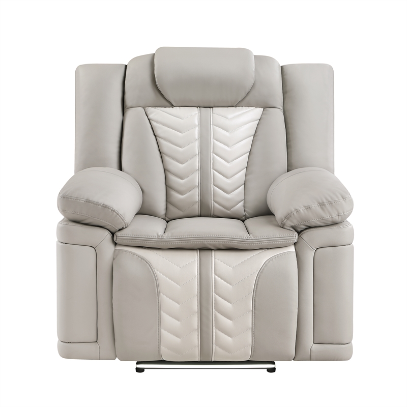 Cruiser Power Reclining Chair with LED & Cup Holders Gray Ice
