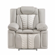 Cruiser Power Reclining Chair with LED & Cup Holders Gray Ice