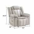 Cruiser Power Reclining Chair with LED & Cup Holders Gray Ice