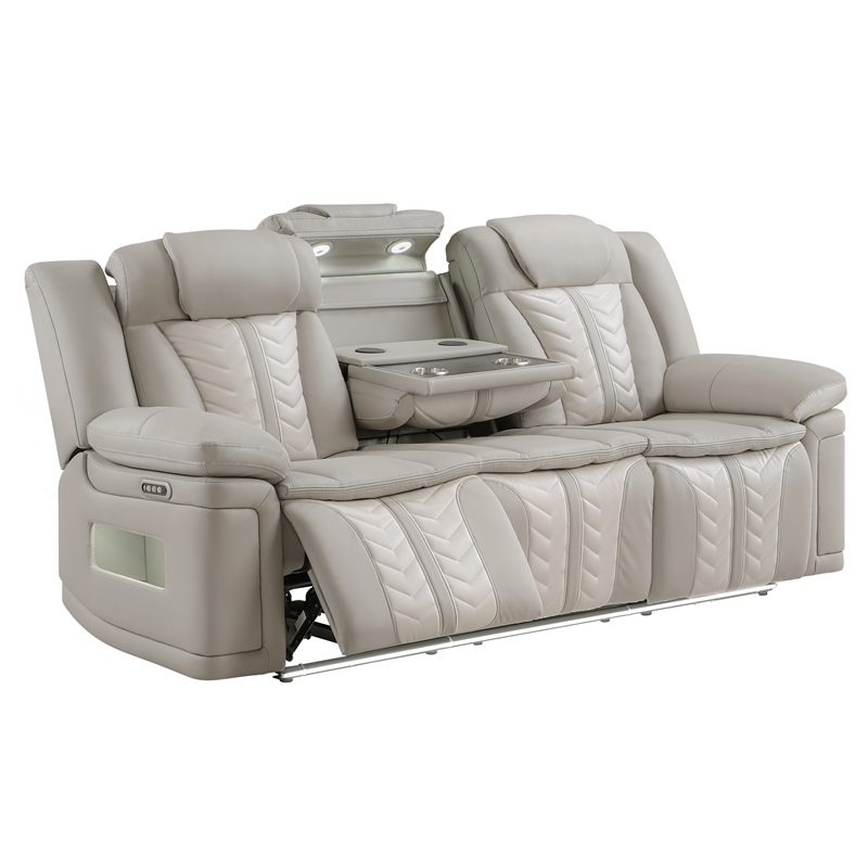 Cruiser 2-Pc Power Reclining Living Room Set in Gray Ice