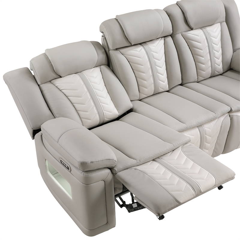 Cruiser 2-Pc Power Reclining Living Room Set in Gray Ice
