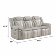 Cruiser 2-Pc Power Reclining Living Room Set in Gray Ice
