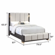 Clifton King Bed in Charcoal Gray