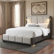 Clifton Queen Bed in Charcoal Gray