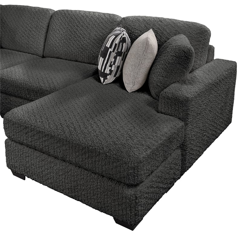 Maxwell Modern Sectional Sofa with Premium Upholstery in Gray