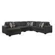 Maxwell Modern Sectional Sofa with Premium Upholstery in Gray