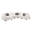 Maxwell Modern Sectional Sofa with Premium Upholstery in Cream