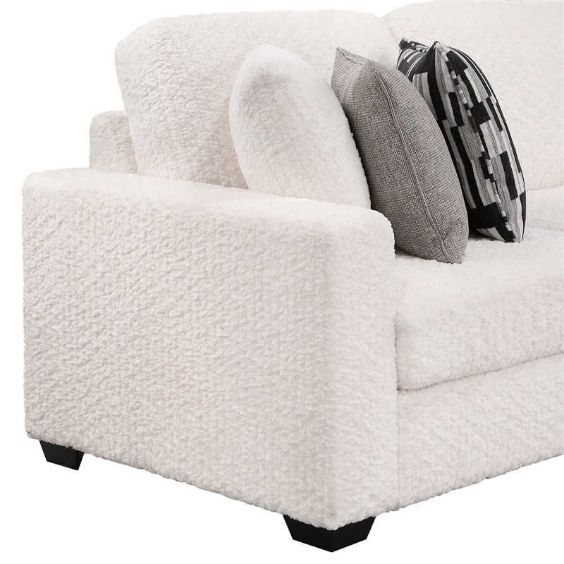 Maxwell Modern Sectional Sofa with Premium Upholstery in Cream