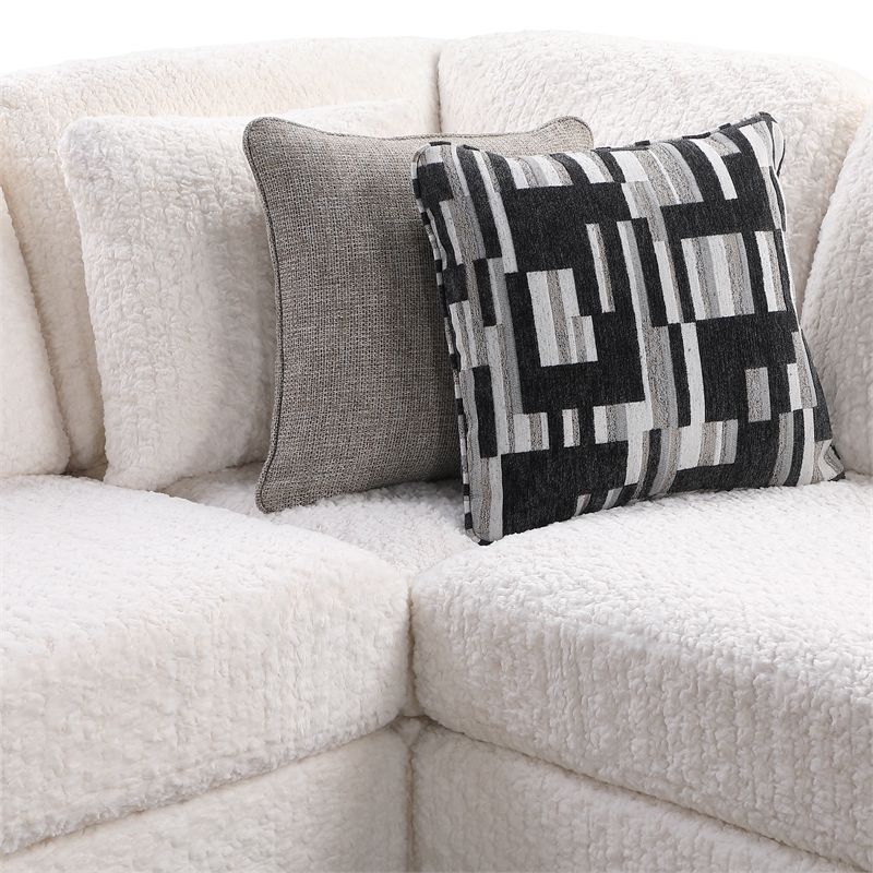 Maxwell Modern Sectional Sofa with Premium Upholstery in Cream