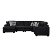 Maxwell Modern Sectional Sofa with Premium Upholstery in Black