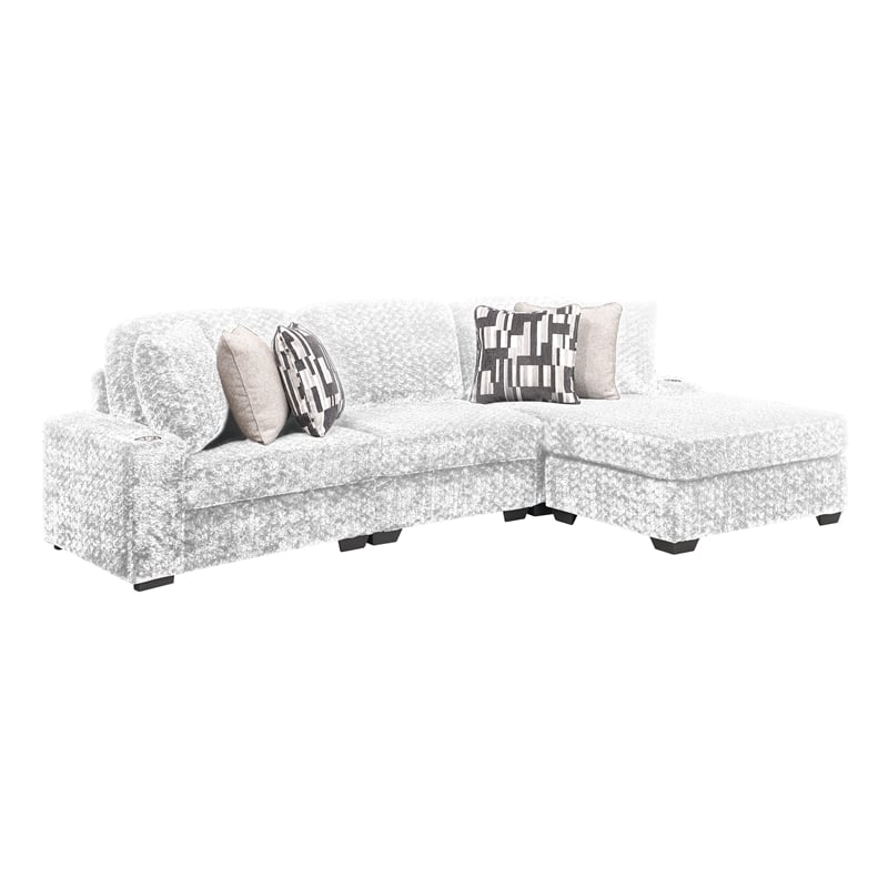 Galaxy Home Magnum Modern Sectional Sofa with Premium Upholstery in Cream