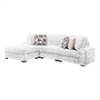 Galaxy Home Magnum Modern Sectional Sofa with Premium Upholstery in Cream