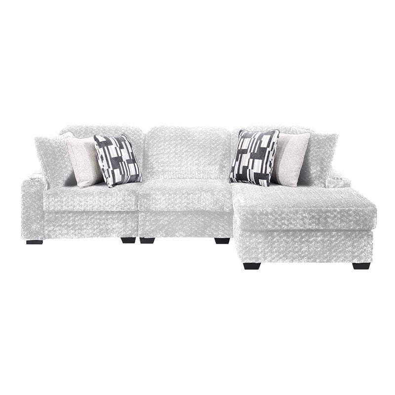 Galaxy Home Magnum Modern Sectional Sofa with Premium Upholstery in Cream