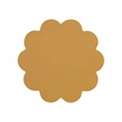Fluted Scalloped Aluminum End Table with Wire-Brushed Gold Finish