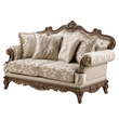 Lotus Traditional Style 2PC Living Room Set in Champagne Gold and Gold Brush