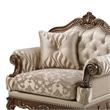 Lotus Traditional Style 3PC Living Room Set in Champagne Gold and Gold Brush