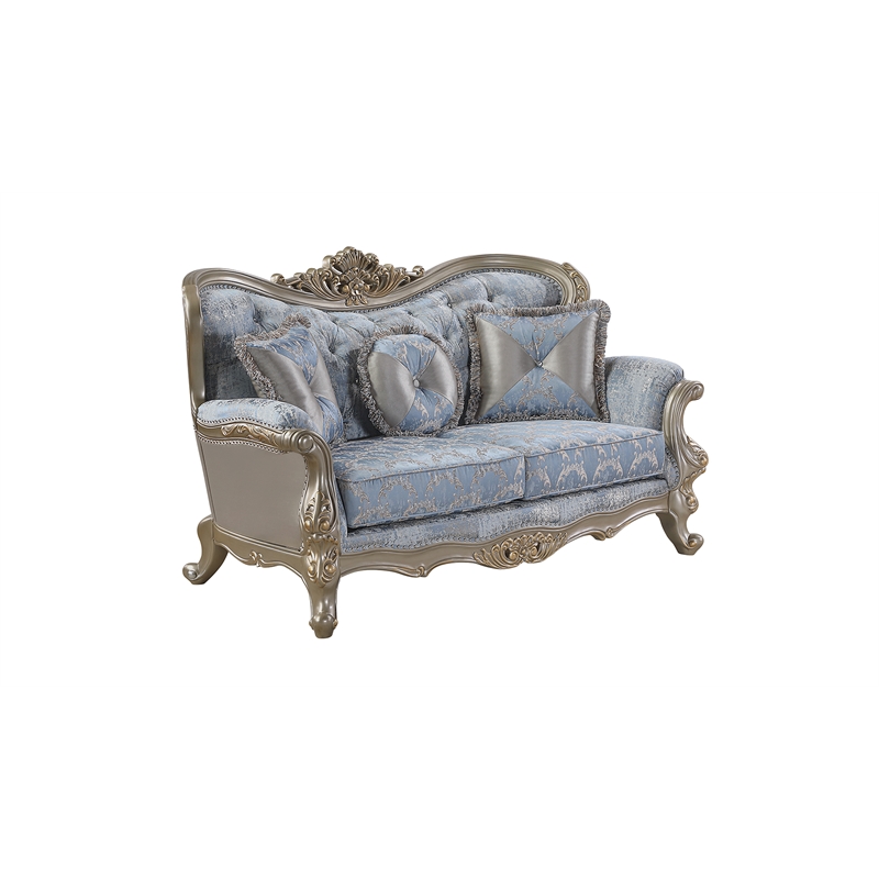 Royale 2Pc Classic Luxury Upholstered Sofa and Loveseat