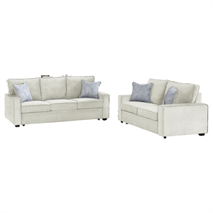 Rita Premium 2-Piece Living Room Set with LED Base
