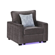 Rita Premium Upholstered Accent Chair with LED Base
