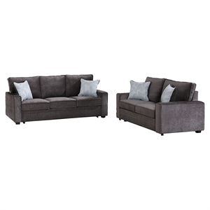 Rita Premium 2-Piece Living Room Set with LED Base