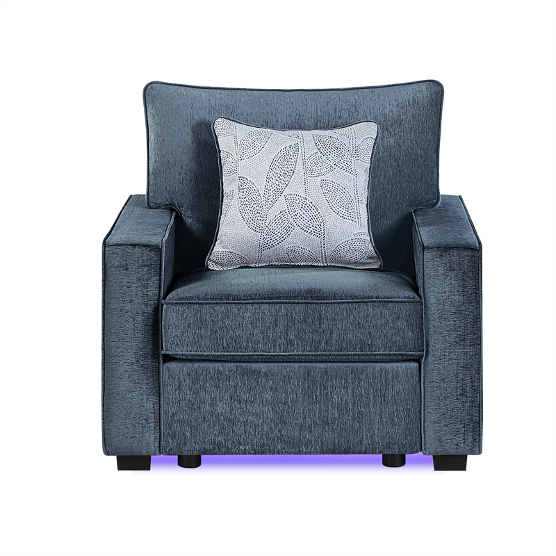 Rita Premium Upholstered Accent Chair with LED Base