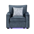 Rita Premium Upholstered Accent Chair with LED Base