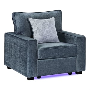 Rita Premium Upholstered Accent Chair with LED Base