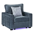 Rita Premium Upholstered Accent Chair with LED Base