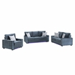 Rita Premium 3-Piece Living Room Set with LED Base