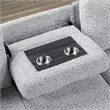 Galaxy Home BUZZ in Gray Wood Reversible Sleeper Sectional w Storage & USB
