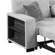 Galaxy Home BUZZ in Gray Wood Reversible Sleeper Sectional w Storage & USB