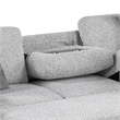Galaxy Home BUZZ in Gray Wood Reversible Sleeper Sectional w Storage & USB