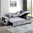 Galaxy Home BUZZ in Gray Wood Reversible Sleeper Sectional w Storage & USB