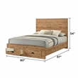 Galaxy Home Montana King 5-Piece in Natural Bed Set w Storage Bed & Chest