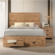 Galaxy Home Montana King 5-Piece in Natural Bed Set w Storage Bed & Chest
