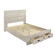 Galaxy Home Montana King in Natural Bed with Footboard/2 Storage Drawers
