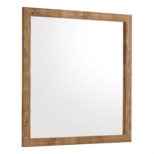Galaxy Home Montana in Natural Bedroom Mirror with in Natural-Grain Frame