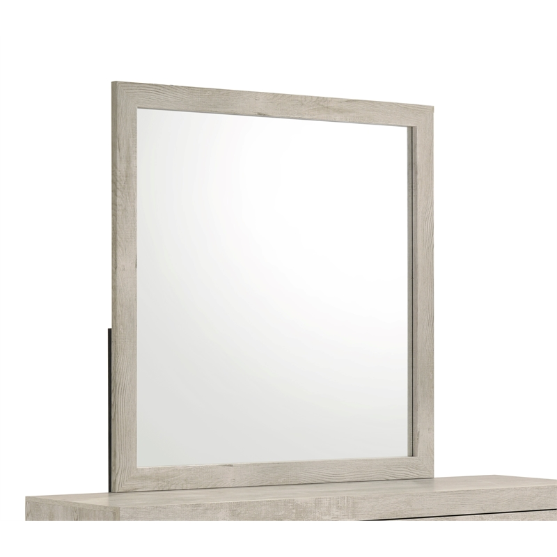 Galaxy Home Montana in Natural Bedroom Mirror with in Natural-Grain Frame