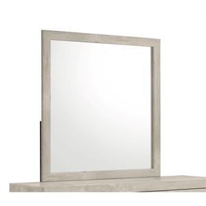 Galaxy Home Montana in Natural Bedroom Mirror with in Natural-Grain Frame