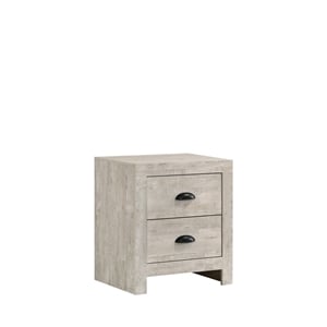 Galaxy Home Montana in Natural Nightstand with Storage & Black Hardware