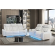 Galaxy Home Electra 2PC Power Reclining Sofa Loveseat Set w Massage in Ice