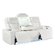 Galaxy Home Electra 3PC Power Reclining Sofa Loveseat Recliner Set in Ice