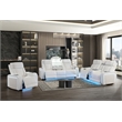 Galaxy Home Electra 3PC Power Reclining Sofa Loveseat Recliner Set in Ice