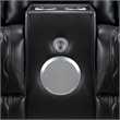 Galaxy Home Electra PWR Reclining Loveseat w Speakers Massage&LED in Black