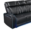 Galaxy Home Electra 2PC PWR Reclining Sofa Loveseat Set w Massage in Black