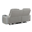 Electra PWR Reclining Loveseat w Console/Speakers/Massage&LED in Gray