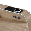 Galaxy Electra Power Recliner w Massage Power Headrest & LED in Caramel