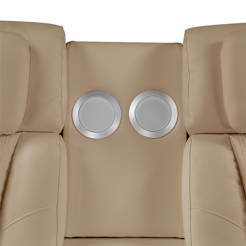 Galaxy Electra 3PC Power Reclining Sofa Loveseat Recliner Set in Caramel