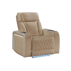 Galaxy Electra 3PC Power Reclining Sofa Loveseat Recliner Set in Caramel